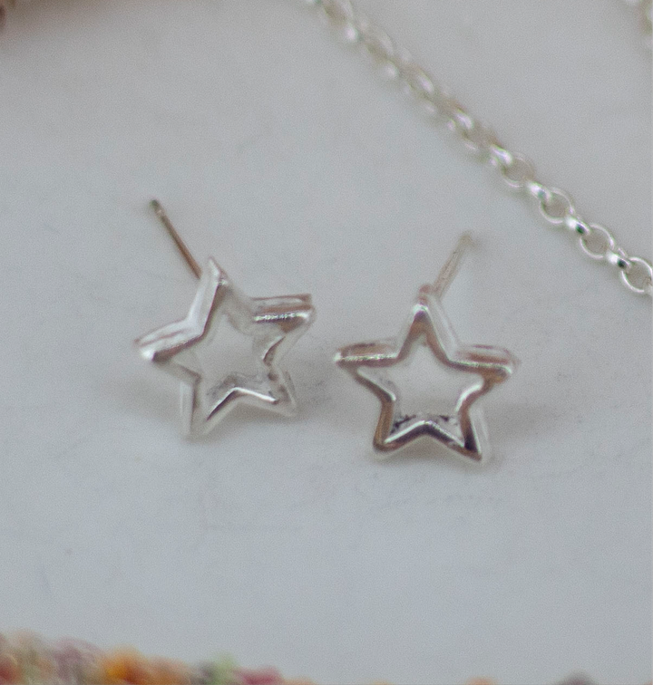 Open Star Studs