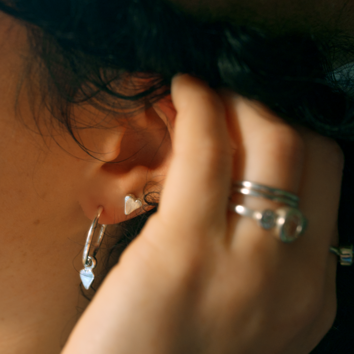 Baby Heart Studs