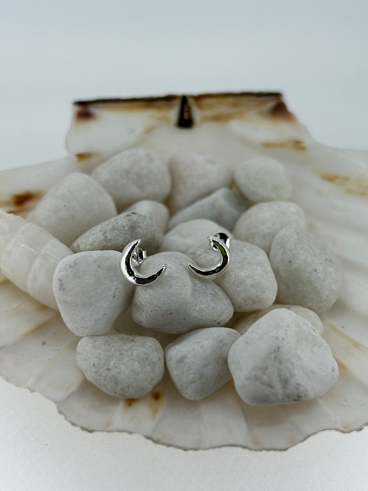 Crescent Moon Studs
