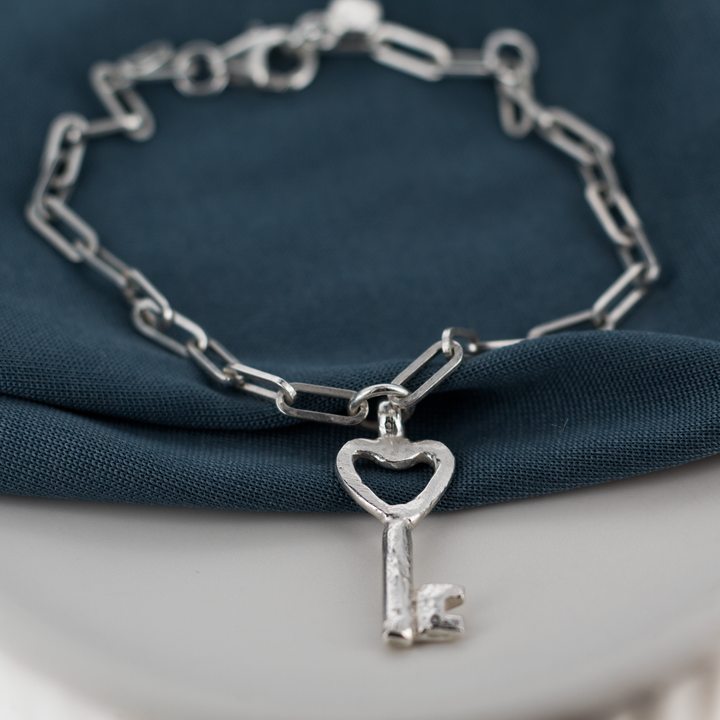 Key to my Heart  Trace Chain Bracelet