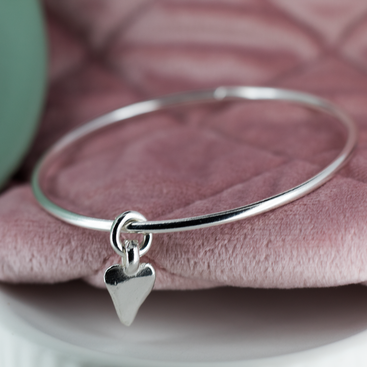 Heart Charm Bangle