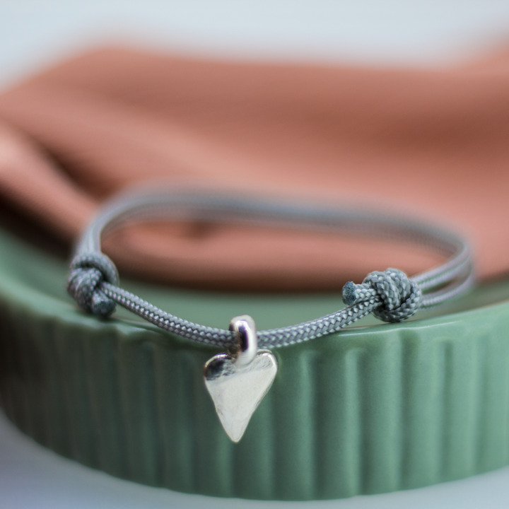 Heart Charm Rope Bracelet