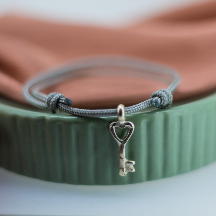 Key to my Heart  Charm Rope Bracelet