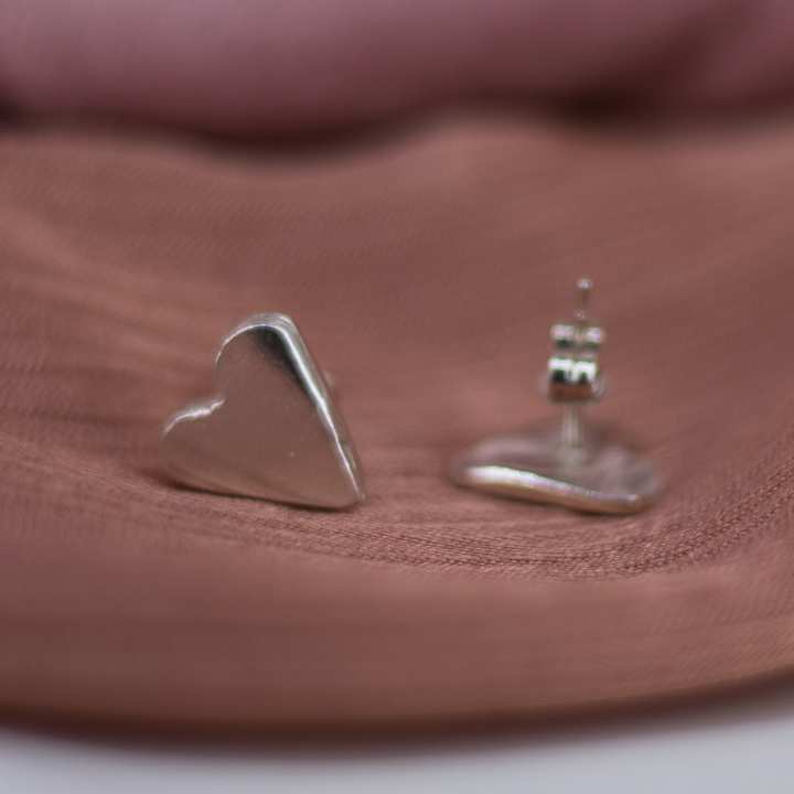 Large Heart Studs