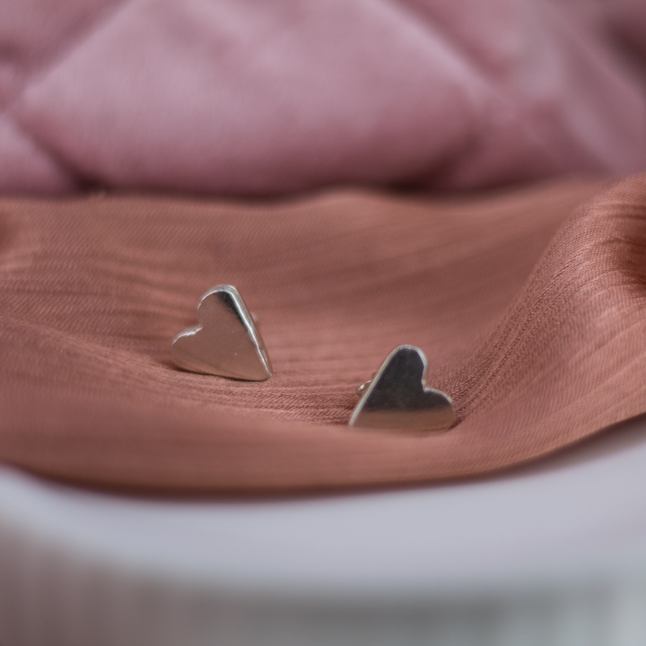 Large Heart Studs