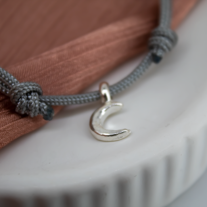 Crescent Moon Rope Bracelet