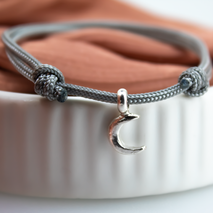 Crescent Moon Rope Bracelet