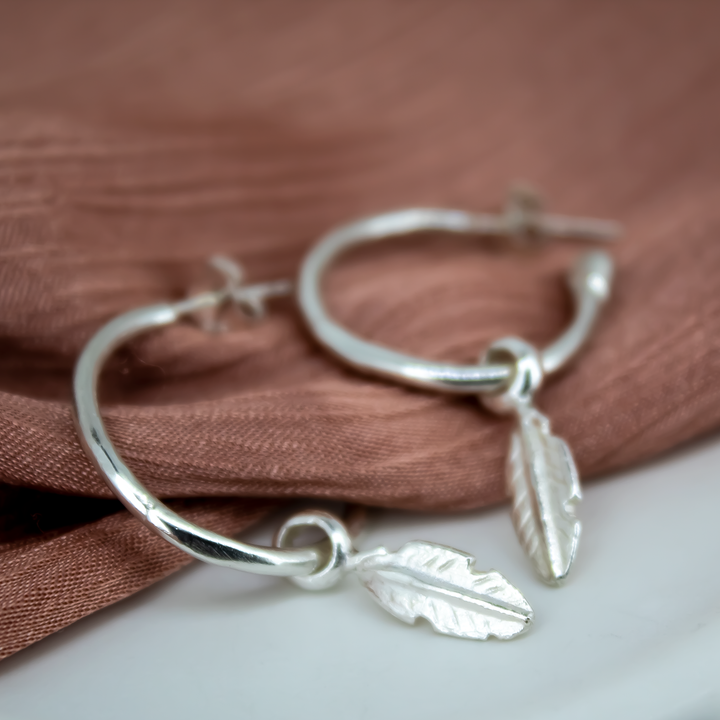 Baby Feather Hoops