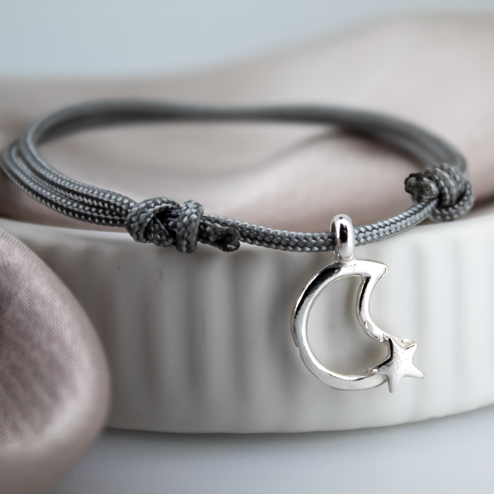 Moon and Back Rope Bracelet