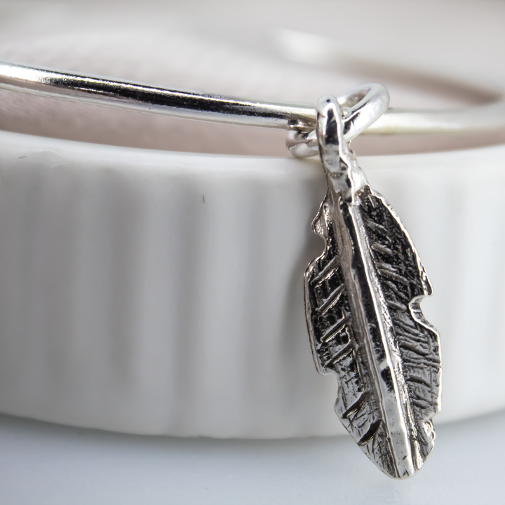 Feather Charm Bangle