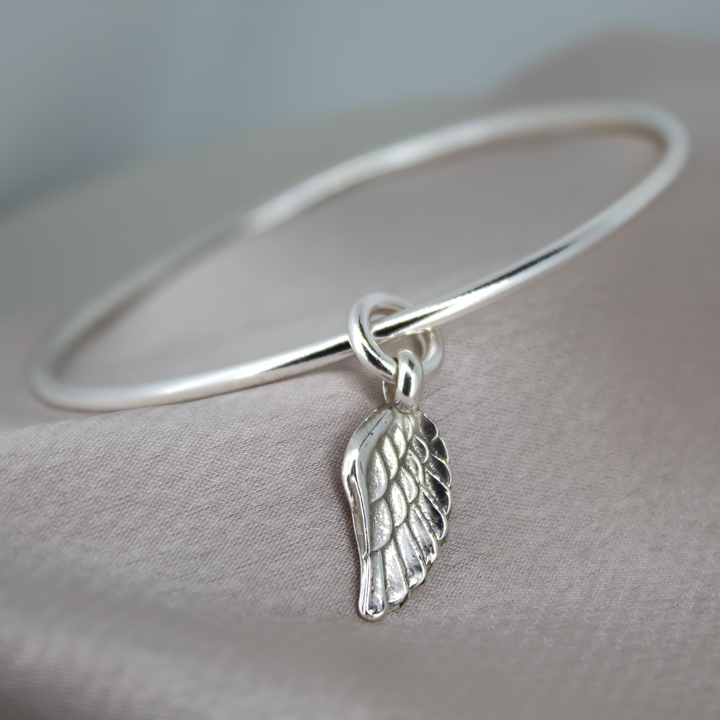 Angel Wing Charm Bangle