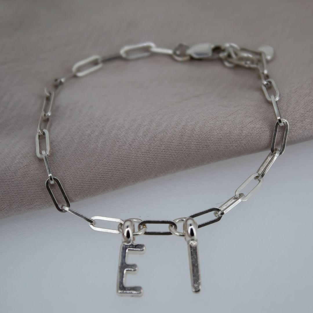 Alphabet Trace Chain Bracelet 2 Charms