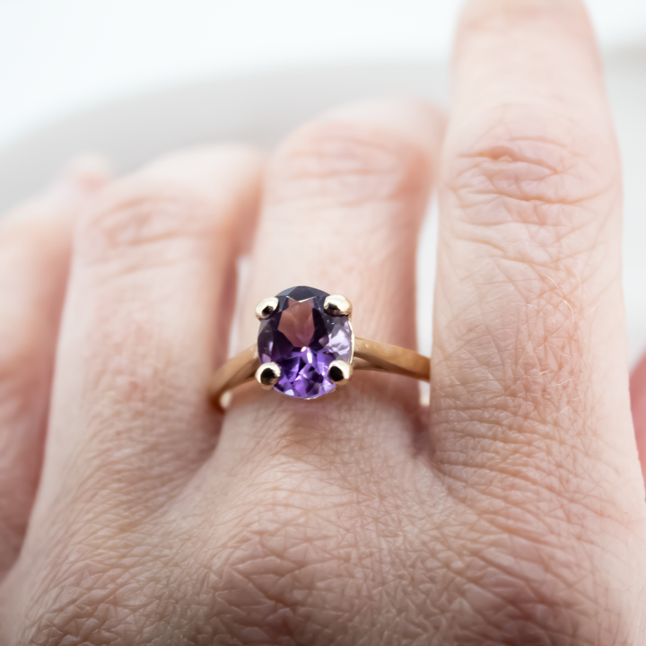 Gold Amethyst Ring