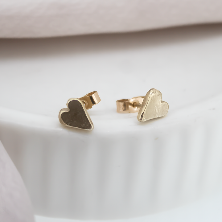 9ct Gold Baby Heart Studs