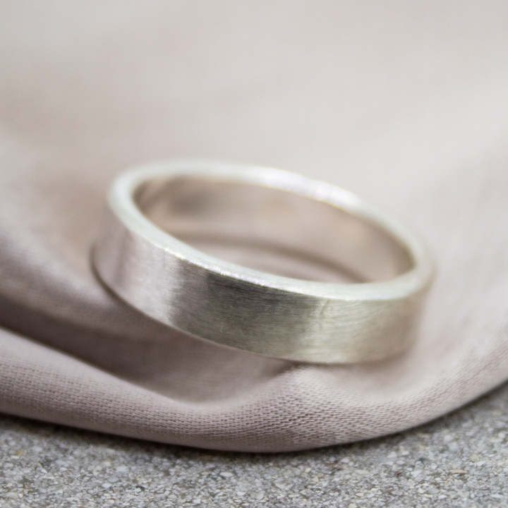 Unisex Brushed Band Ring