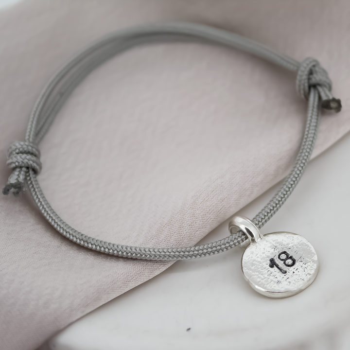 Personalised New Moon Rope Bracelet