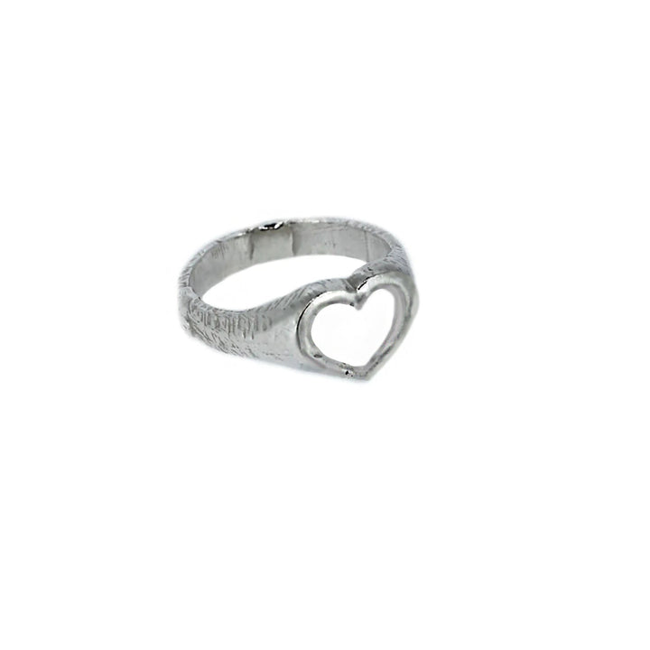 Open Heart Signet Ring