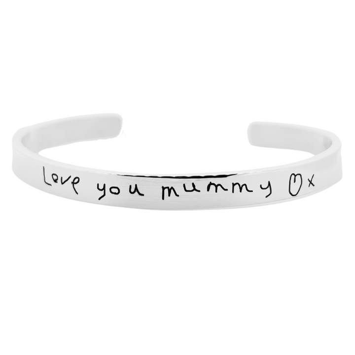 Unisex Handwriting Cuff Bangle