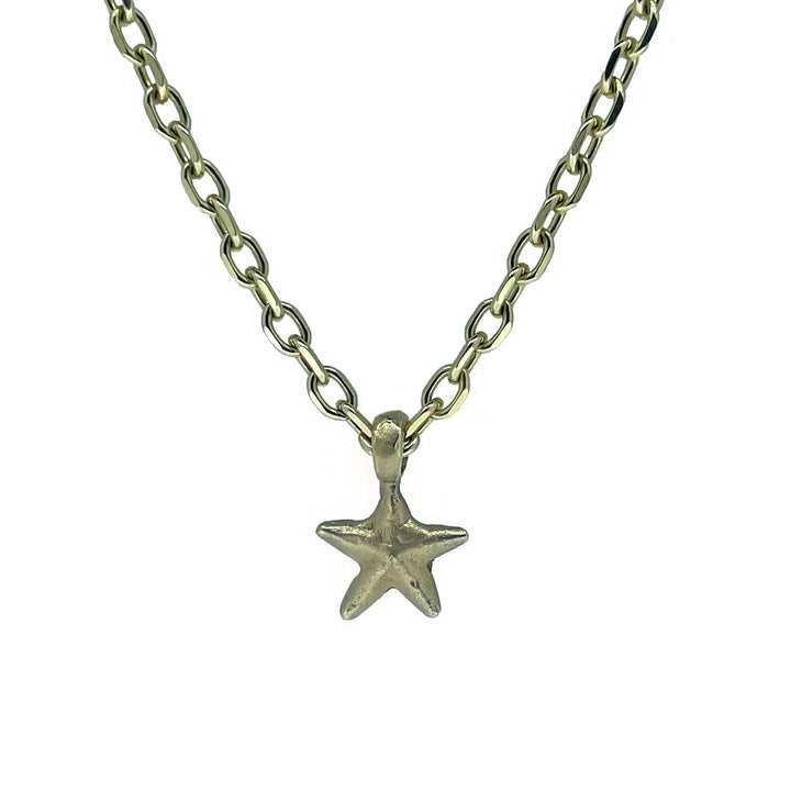 Gold Starfish Angle Trace Necklace