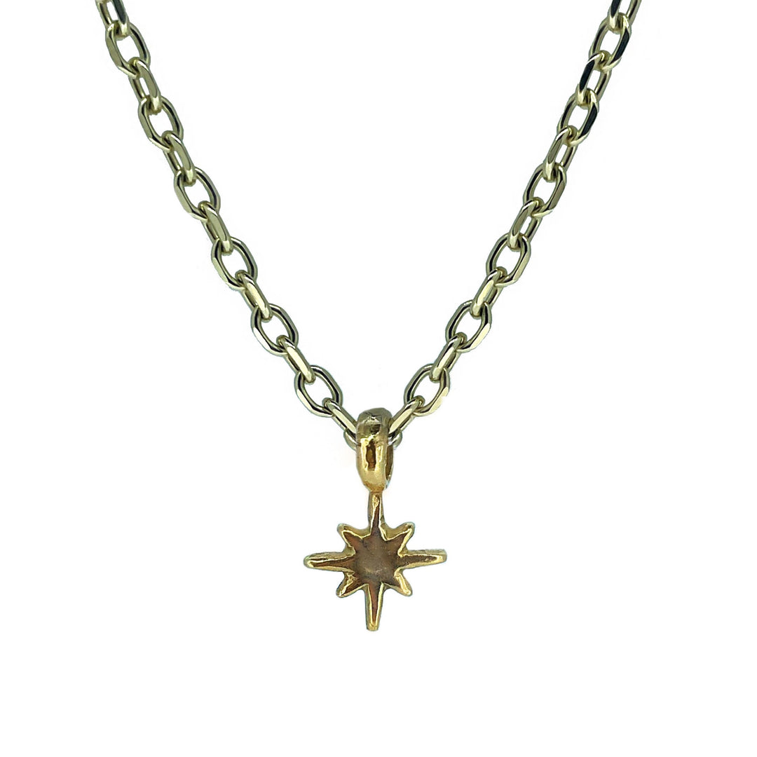 Gold North Star Angle Trace Necklace