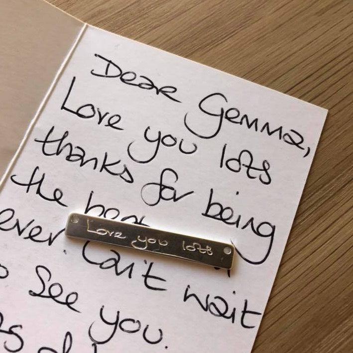 Handwriting Bar Necklace