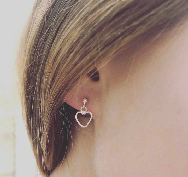 Dangle Heart Studs