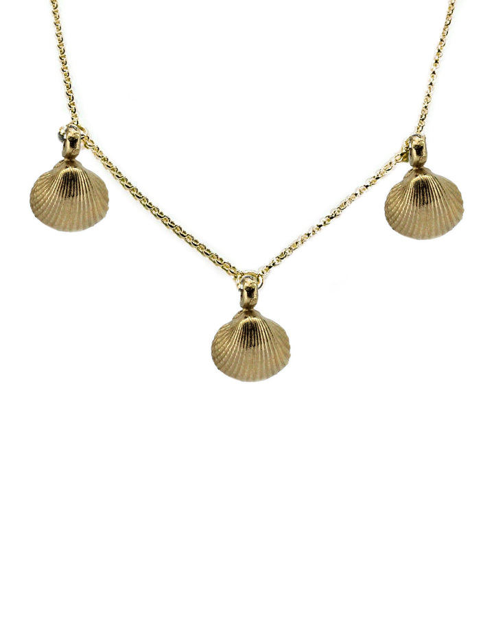 Gold 3 Shell Necklace
