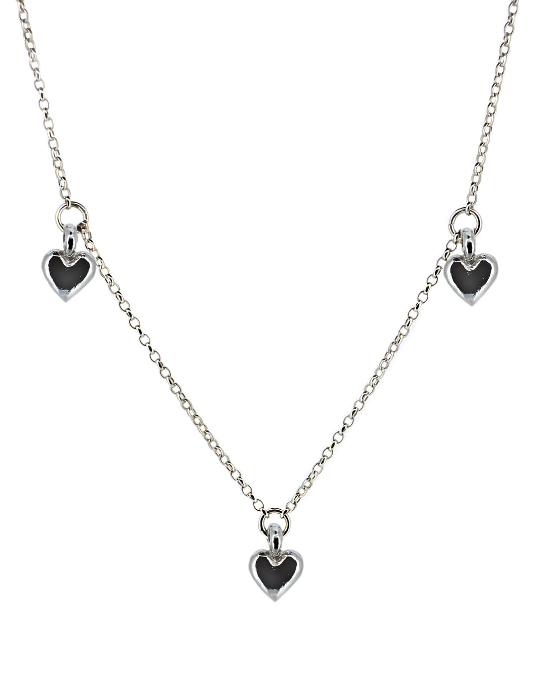 3 Sweet Heart Charm Necklace