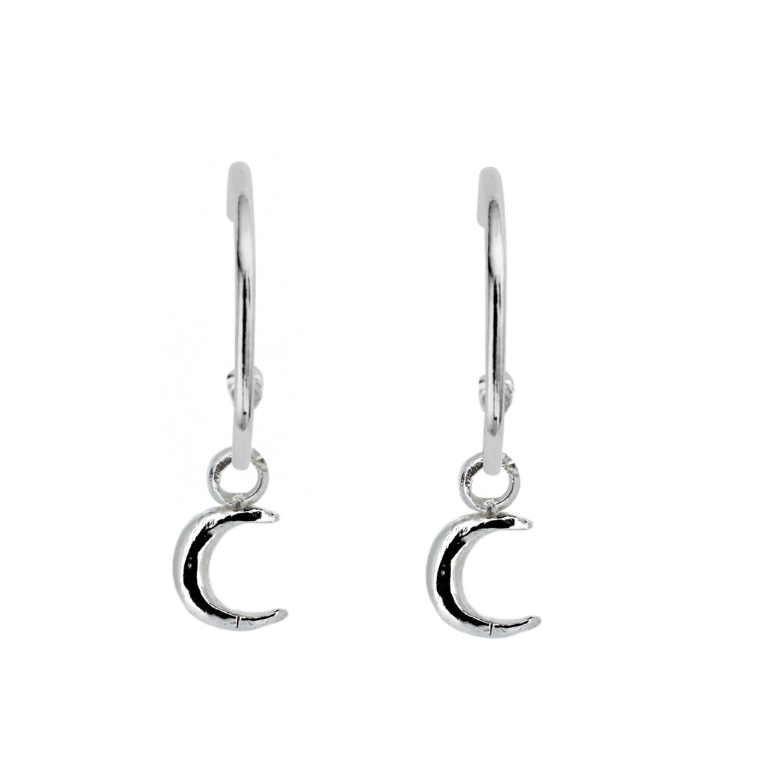 Crescent Moon Hoops