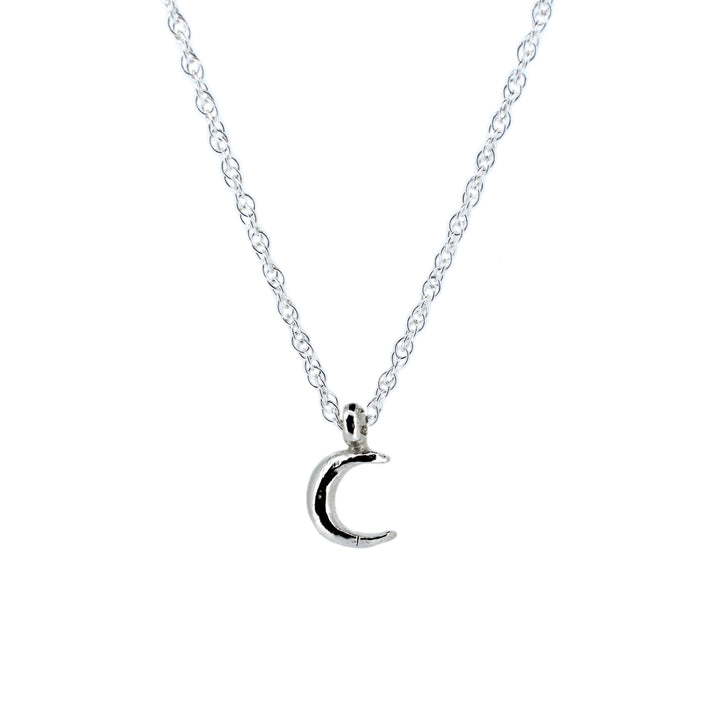Crescent Moon Rope Chain Necklace
