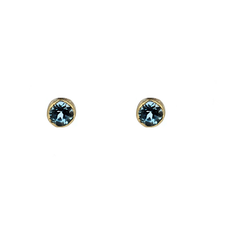 9ct Gold Aquamarine Studs