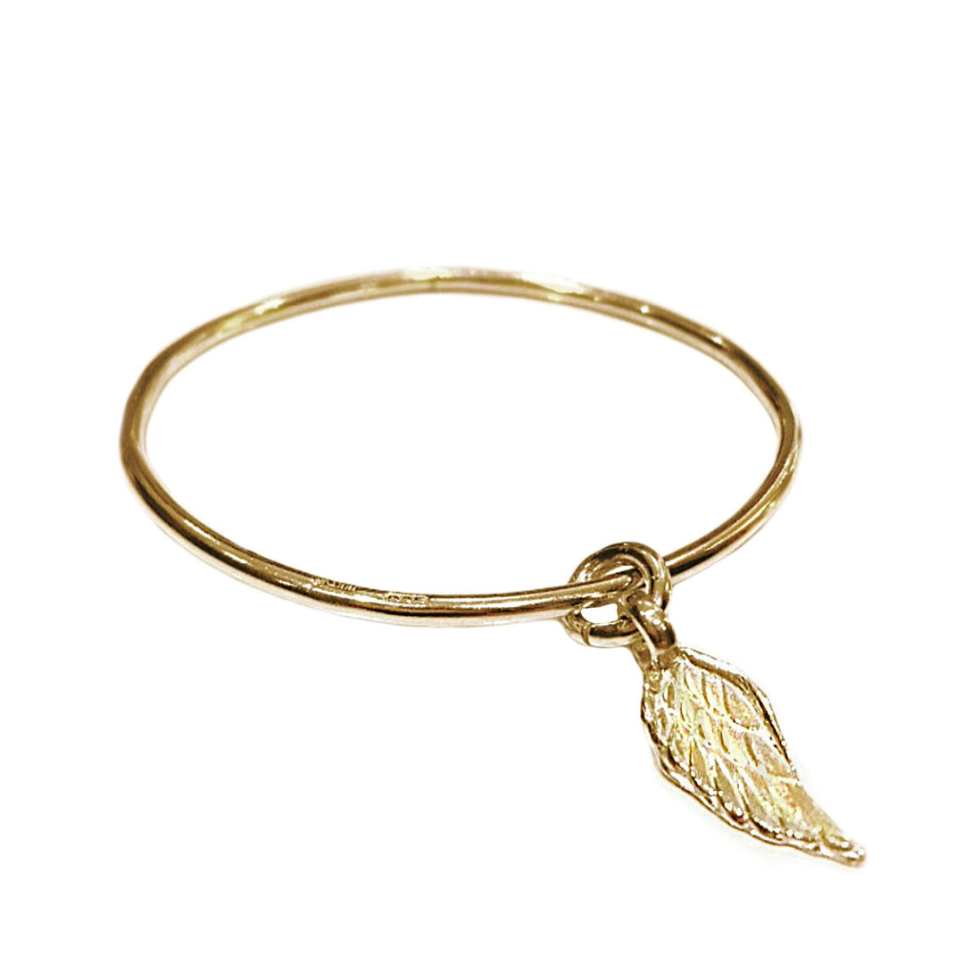 Gold Angel Wing Bangle