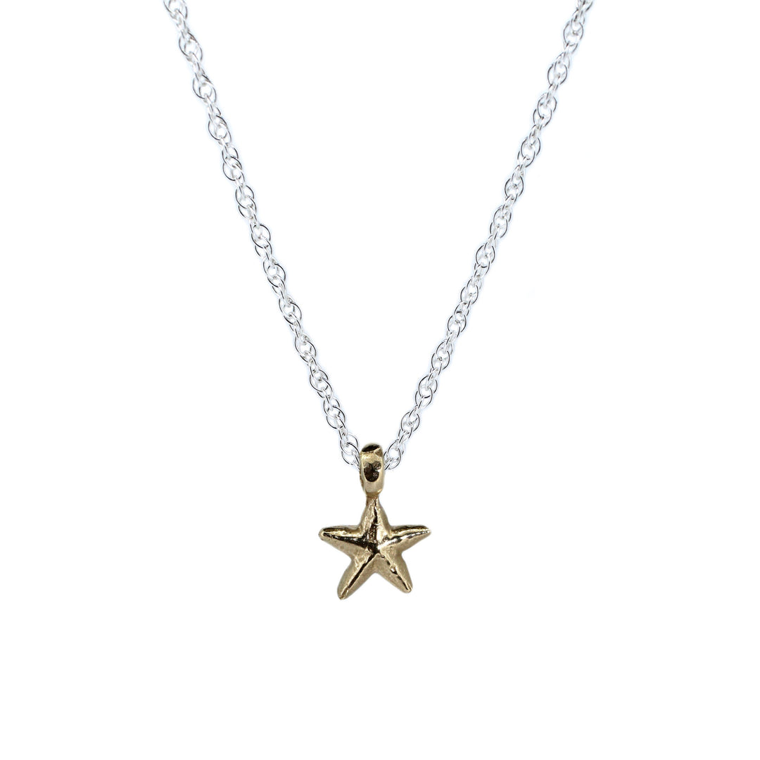 Gold Starfish Rope Chain Necklace