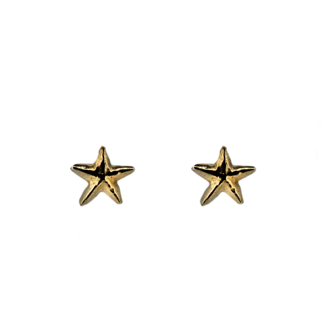 Gold Starfish Studs