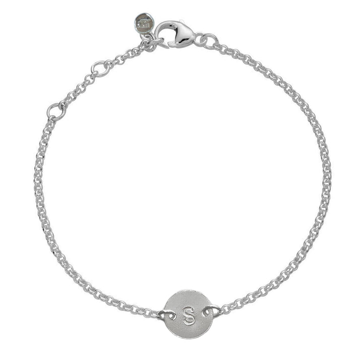 Initial disc bracelet