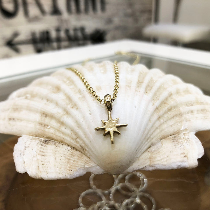 Gold North Star Necklace
