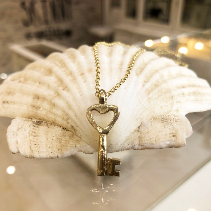 Gold Love Lock Necklace