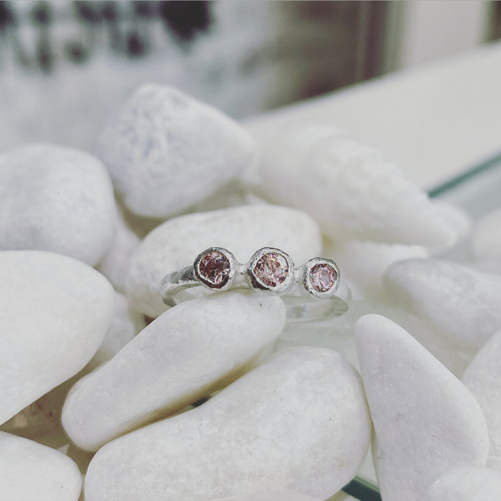 Morganite Trilogy Ring