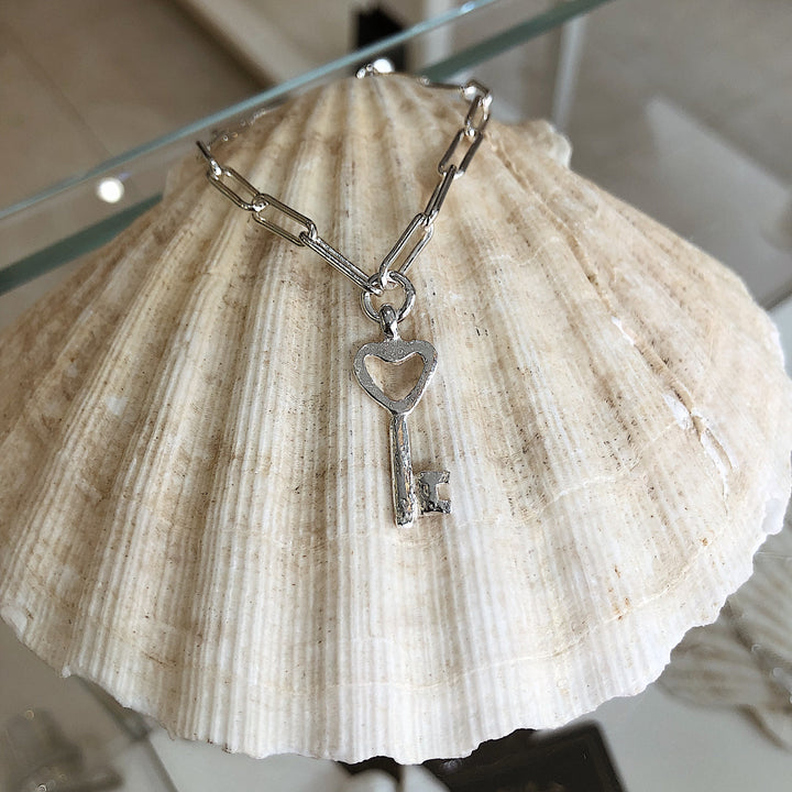 Key to my Heart  Trace Chain Bracelet