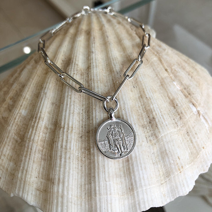 St Christopher Trace Chain Bracelet
