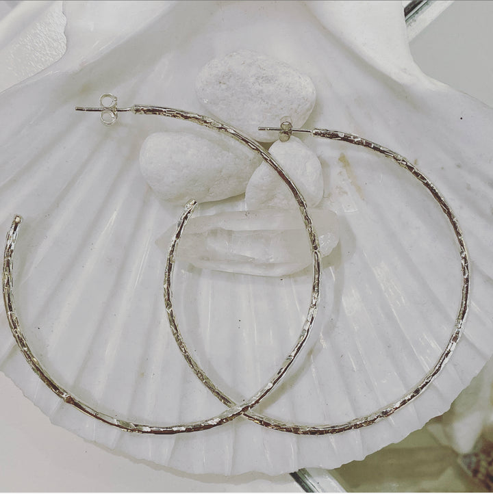 Maxi Textured Hoops