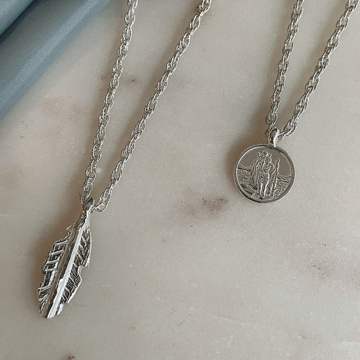 Chunky Rope St Christopher Necklace