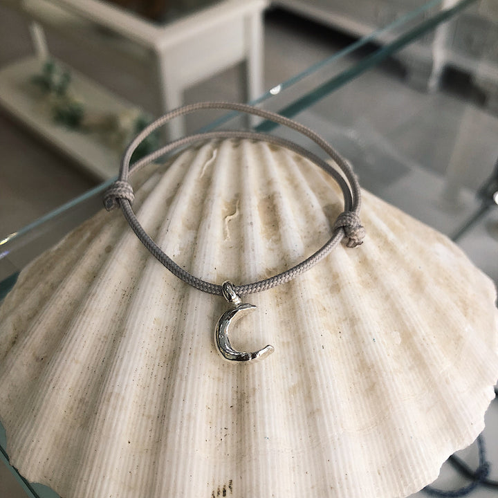 Crescent Moon Rope Bracelet