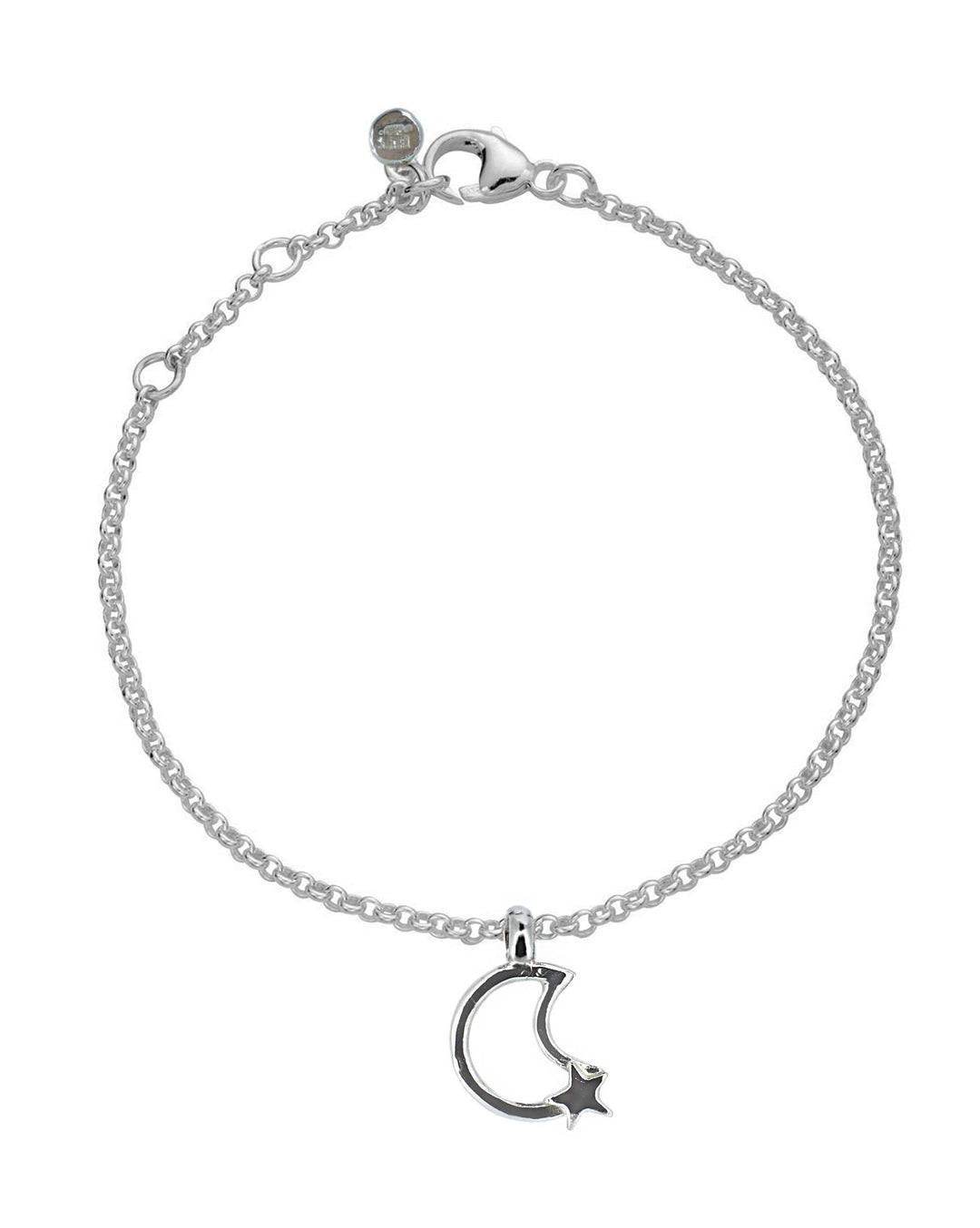 Moon and back chain bracelet