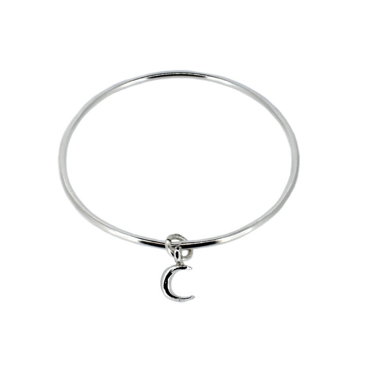 Crescent Moon Charm Bangle