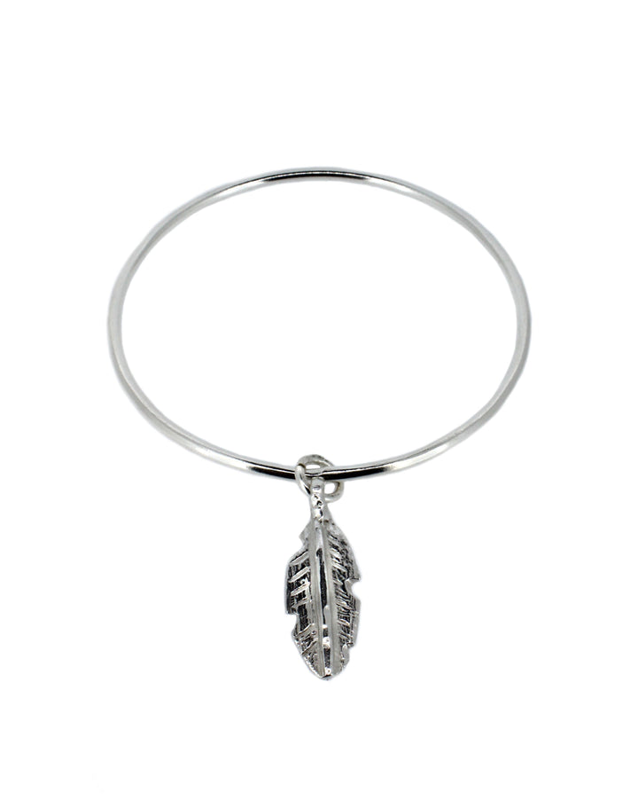 Feather Charm Bangle