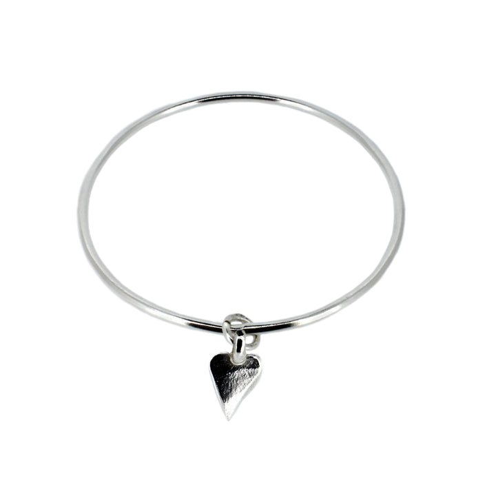 Heart Charm Bangle