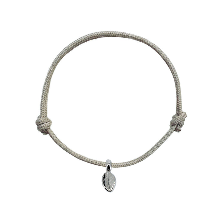 Leaf Charm Rope Bracelet