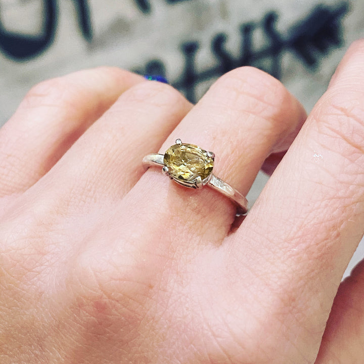 Citrine Treasured Chest Ring Oval