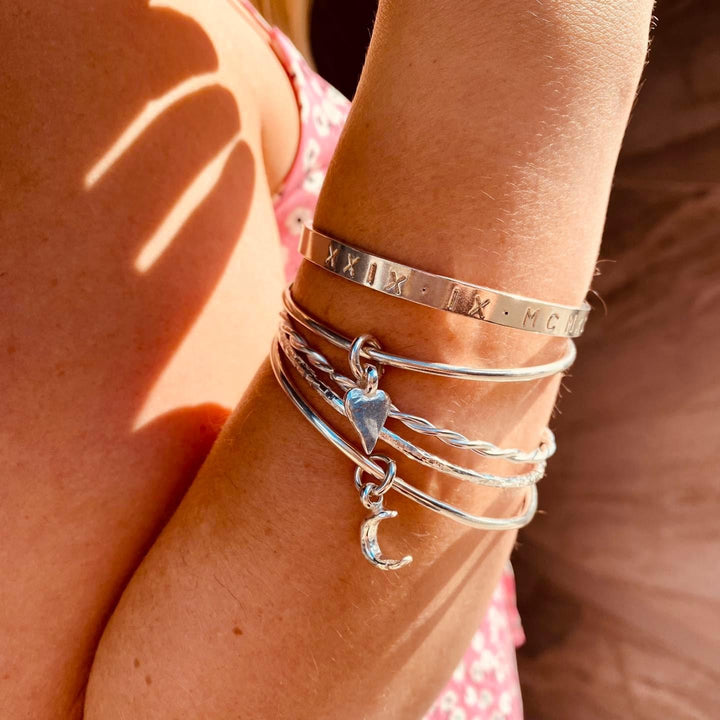 Heart Charm Bangle